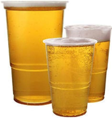 Quickdraw Pint Plastic Cups Clear Disposable Drinking Cups Recyclable Party Events Beer Pints Glasses Festivals Multi Packs (10)