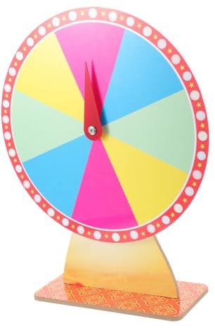 BCOATH Drehbares Rad Für Preise Drehbares Rad Für Spiele DIY-drehbares Rad Party-drehbares Rad Partyspiel-Requisiten Drehteller Für Tombola-Spiele (40cm 8 Fächer)