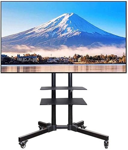 Mobile TV Stand per TV curvo regolabile da pavimento per TV a grande schermo