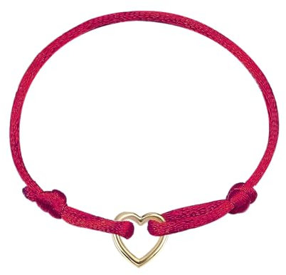 XENOX® TWIN TIES Armband - Damen Armband aus Nylon mit Herz-Anhänger aus hochwertigem 925/- Sterlingsilber