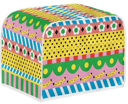 Micoklinlin Abdeckhaube für 4 Scheiben-Doppelschlitz-Toaster mit Seitentasche Neuartiges Toaster Abdeckun für Küche Toaster Zubehör Schutzhülle für meisten 4 Extra Breite Toastschlitze