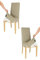 t m c s Tommychairs-2er Set gepolsterte Stühle Jazz mit herausnehmbarem Bezug,Struktur aus lackiertem Buchenholz Eiche,gepolstert und mit herausnehmbarem Bezug aus Stoff in Gämsebraun NEU bezogen