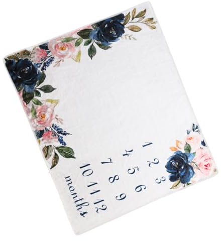 BESTonZON 1stück Monatsdecke Fotografie-Requisiten Flanelldecke Für Neugeborene Atmungsaktive Babydecke Für Süße Erinnerungen Für Fotoshootings Und Kuscheln