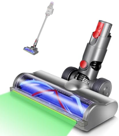 LED Cepillo Compatibilidad para Dyson V12 Detect Slim Cleaning Vacuum Head,Recambios para Cabezal de Aspiradora.Cepillo de Repuesto para Suelos Duros y Alfombras.