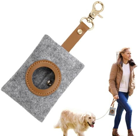 Spender für Tierkotbeutel - Spender für Hundekotbeutel aus Filz, Halter für Hundekotbeutel aus Filz | Kotbeutelspender für escr