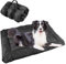 wasserdichte Hundematte 90 x 60cm, Hundedecke für Unterwegs, Waschbare Reisedecke für Hunde und Katzen, Tragbare Hundekissen Outdoor Hundebett Auto für Drinnen & Draußen Reise Camping (Grau)