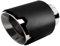 Simoni Racing Auspuffblende Rund/Schräg Matt-Schwarz+Edelstahl - Ø116xL170mm - Anschluß 42-74mm