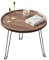 Beistelltisch Klappbar Couchtisch Holz Wohnzimmertisch: Klapptisch 1 PCS Sofatisch beistelltische Rund Größe: 40x40x38cm für Wohnzimmer Schlafzimmer Nachttisch mit Metallbeinen (Nussbaum, Einzel)