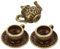 Tofficu 1 Set Set Dollhouse Tea Cup Dolly Mini Teapot Miniature Cups Tiny Teacup Dolls Little Mini Tea Pot Cute Miniature Tea Pot Pink Small Miniature and Cups Mini Metal Tea Cups Iron