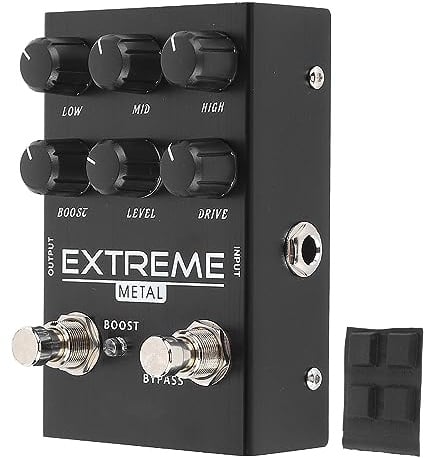 Guitar -Effekt -Pedal -Gitarren -Synthesizer -Pedal -Verzerrungseffekt Pedal für E -Gitarrenspieler Professionelle Musiker Metal Housing Verstellbarer Klangton