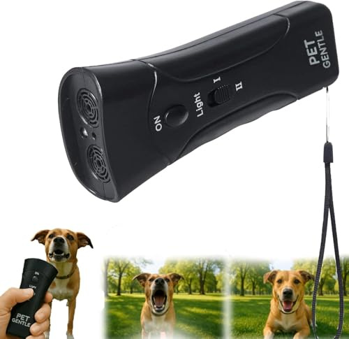 Pet Gentle, PetGentle Sonic Emitter Hundetrainingswerkzeug, 3 Trainingsmodi, Hilft bei übermäßigem Bellen, Graben, Springen für kleine & große Hunde, bis zu 33ft Reichweite