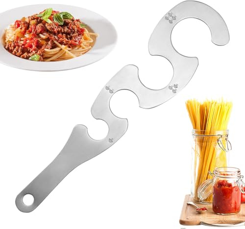 Outil de mesure de spaghetti en acier inoxydable à 4 trous | Outil de mesure de pâtes pour dortoir, restaurant, appartement