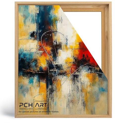 PCH[art] Schattenfugenrahmen in Pinie Optik|für Leinwandbilder auf Keilrahmen|Größe: 60x120 cm| Rahmen ohne Glas und Rückwand