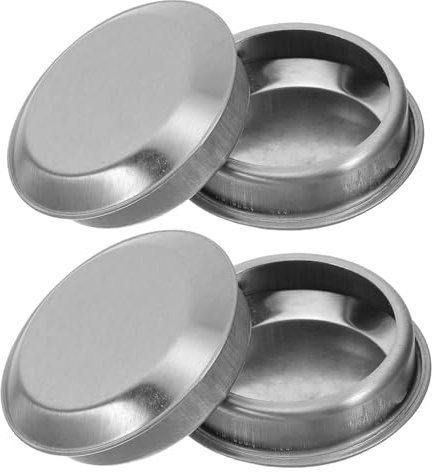 Küchenspülbeckenabdeckung 4 Stück 38mm Metall Lochabdeckung | Edelstahl, Silberne Ausführung, für Waschbecken und Küchenspüle, Korrosionsbeständig