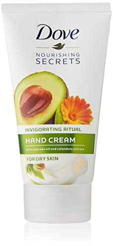 Dove Moisturizing Hand Cream with 100% Natural Avocado Oil and Calendula Extract for Normal to Dry Skin, Pack of 6 x 75ml