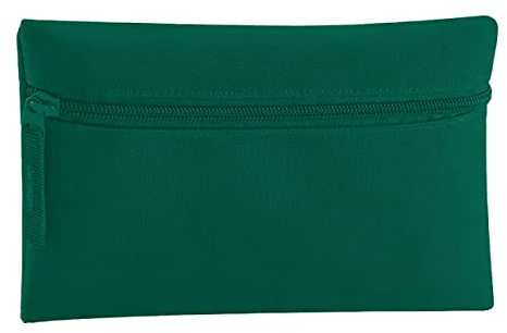 Quadra Classic Zip Up Pencil Case (One Size) (Bottle Green)