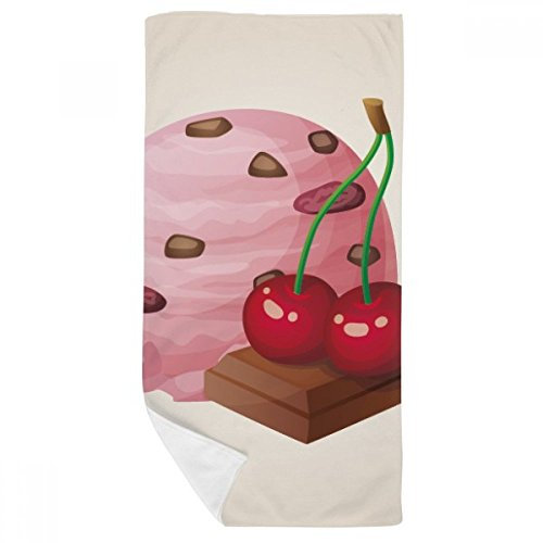 DIYthinker Chocolat Cerise Violet crème glacée boule de bain serviette douce Gant de toilette Gant de toilette 35X70Cm 35 x 70cm Multicolor