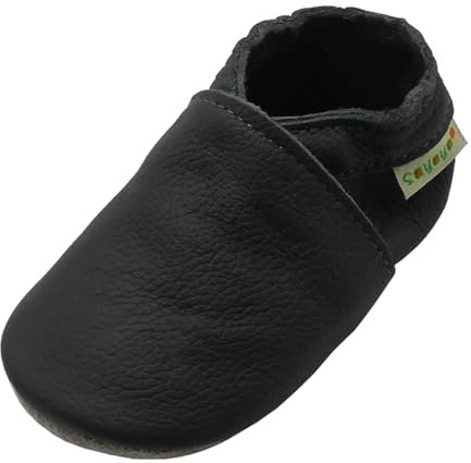 SAYOYO Weichersohlen Babyhausschuhe Lauflernschuhe das Kind Jungen & Mädchen Krabbelschuhe, 21/22 (12-18) L Monate, Grau