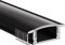Alumino | LED Aluminiumprofil Schwarz | 100 cm | Einbauprofil | Klare Abdeckung | für 12 mm LED-Streifen | 1m | Rhein