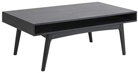 PKline Couchtisch Martha teilmassiv Eiche schwarz Wohnzimmertisch Beistelltisch