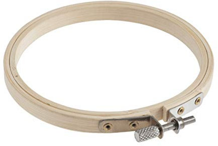 Bamboo Embroidery Hoop - Cross Stitch Sewing Flower Ring - Size Choice 4 - 14 (4 (10cm))