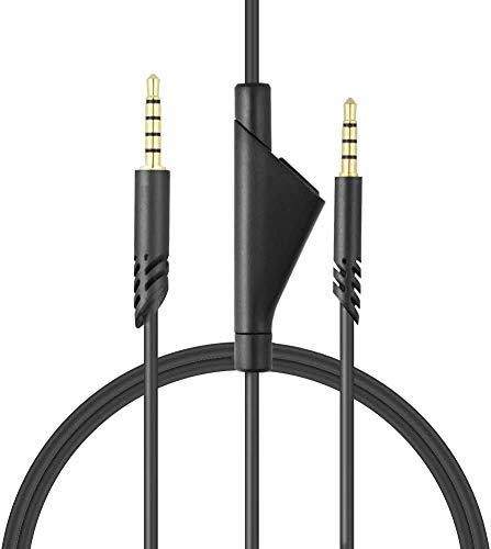 Black Stork Replace Audio cable with inline Mute compatible with Astro A10 A40 A50 A30 Gaming Headset