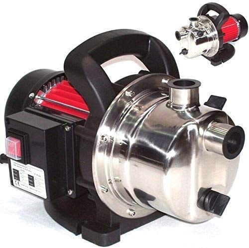 D&L 44321 Pompe de jardin 1000 W Pompe centrifuge Pompe pour eau de pluie Pompe de bassin Pompe à jet Pompe à eau domestique AWZ Vis de remplissage d'eau Vis de vidange