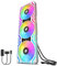 AsiaHorse Matrix - 58 LED RGB direccionables, ventilador todo en uno de 360 ??mm con marco cuadrado Blanco-360 5