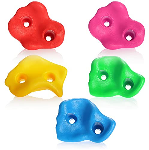 Robin Goods® 5X Klettergriffe in Premium Qualität - Klettersteine Kinder für Kletterwand, Baumhaus oder Hochbett - Kletterwandgriffe bis 200 kg belastbar