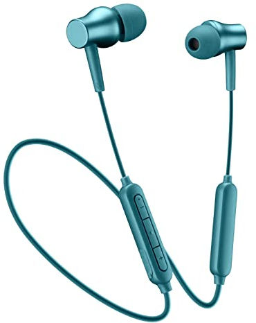 AQL Savage | Cuffie Auricolari Bluetooth per Cellulare con Remote Control e Microfono Incorporato - Batteria da 95mH - Durata Musica 10 Ore - Ricarica in 1,5 Ore - Blu