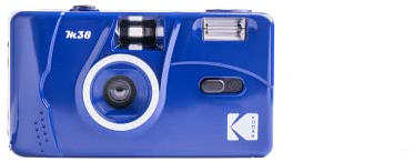 KODAK DA00238 - KODAK M38-35mm Wiederaufladbare Kamera, Hochwertiges Objektiv, Integrierter Blitz, AA-Batterie - Blau