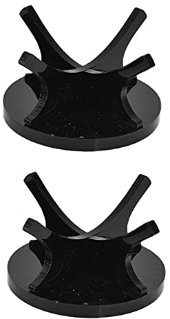 Cosiki Ballhalter, Halterung für Tennisball, hohe Stabilität, Acrylmaterial, gutes Geschenk, zur Dekoration des Zimmers zur Stabilisierung des Balls (2 Stück) Schwarz