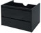 Mendler Waschbeckenunterschrank HWC-B19, Waschtischunterschrank Waschtisch Badezimmer, Hochglanz Soft-Close 50x60cm - schwarz