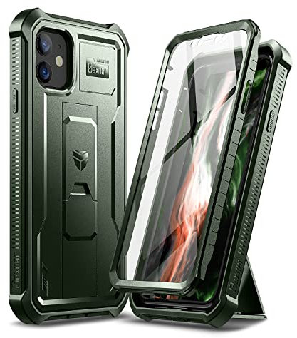 Dexnor Case for iPhone 11 6.1 inch 360 Full Body Heavy Duty Rugged Shockproof Military Drop Tested Protective Cover Built in Screen Protector and Kickstand for iPhone 11 - Green