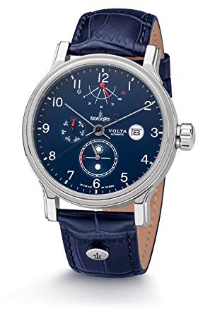 Kronsegler Volta Automatikuhr Stahl-Blau