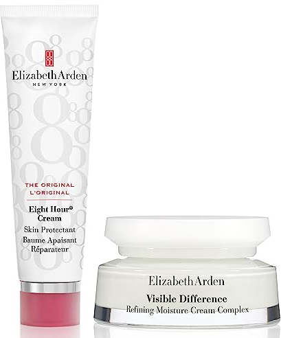 Elizabeth Arden Visible Difference – Refining Moisture Cream Complex, 75 ml, feuchtigkeitsspendende Gesichtscreme, Skincare & Elizabeth Arden Eight Hour Cream – Skin Protectant, 50 ml