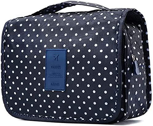 YYGOJOY Trousse de toilette de voyage, trousse de toilette à suspendre, trousse de toilette portable à suspendre pour homme, femme, fille, étanche, motif pois, Trousse de toilette de voyage