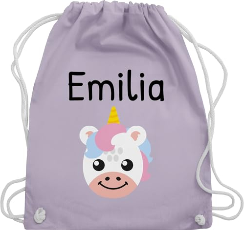 Turnbeutel Rucksack - Süßes Einhorn - Unisize - Pastell Lila - kindergarten krempel beutel einhornrucksack unicorn name turnsack kindergartenbeutel kinderturnbeutel einhörner personalisierte