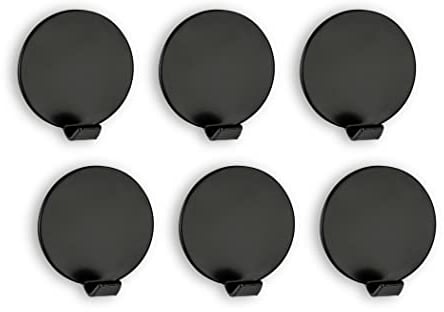 SEBSON Handtuchhalter selbstklebend 6er Set - Edelstahl Klebehaken, Handtuchhaken für Badezimmer, Küche, Garderobe - Wandhaken 35x35x16mm Schwarz