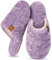 EverFoams Damen Scuff Hausschuhe Gemütlich Weiches Flauschiges Kunstalpaka Memoryschaum Leichte Rutschfeste Pantoffeln Lila, 40-41 EU