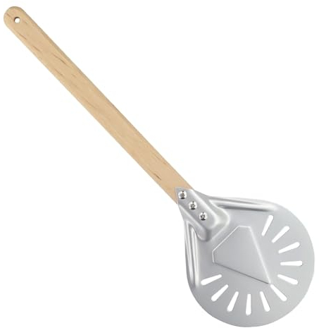 ZCYKJ Pizza Turning Peel,Non Stick Pizza or Cake Server, Pizza Paddle Peel with Dismountable Wood Handle, Cook Pizzas Like a Professional