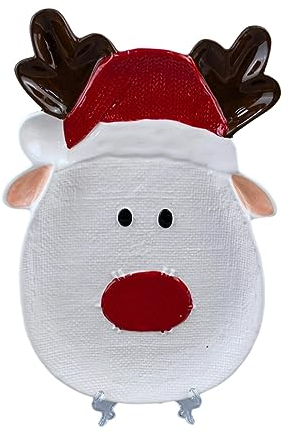 Taza de cerámica de Navidad de 200 ml/189.1 g, diseño creativo de dibujos animados, muñeco de nieve, Papá Noel, taza para oficina, hogar, restaurante, cafetería, casa de té, plato de caramelo de