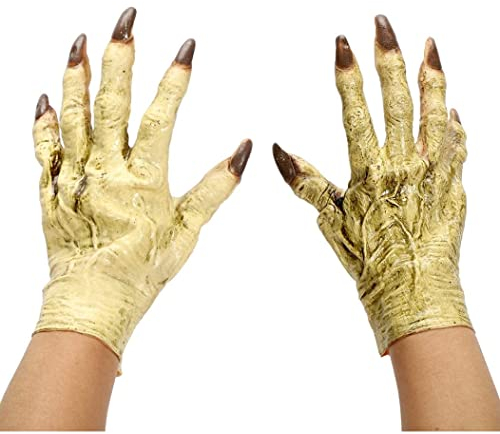 Wedhapy Halloween Klauenhandschuhe Halloween Zombie Hände Halloween Kostüm Party Kostüm Dekorationen Halloween Witze Streich Tricks Erwachsener Accessoire One Size