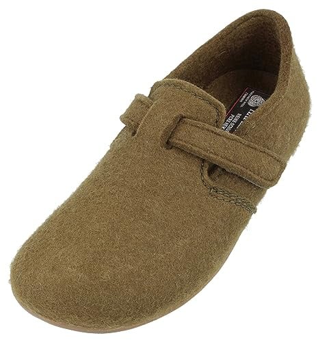 HAFLINGER Everest Focus Filzpantoffel Hausschuh mit verstellbarem Riemen