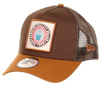 New Era New York Best Choice Patch Brown A-Frame Adjustable Trucker Cap - One-Size