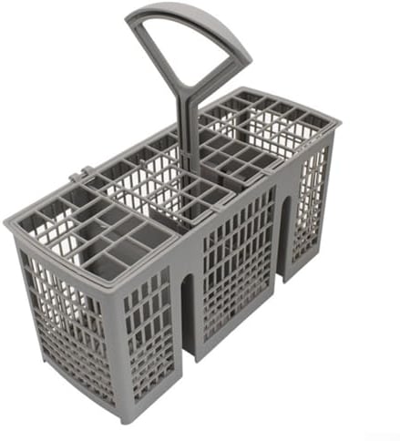 Cutlery Basket, Detachable Gray Cutlery Basket for Dishwasher - 6 Compartments - Compatible with Various Brands and Models