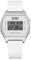 JewelryWe Digitaluhr Herren Gummi Tonneau: 12/24H 30M wasserdichte Elektronische Digital Armbanduhr Weiß Kautschuk Band Multifunktional Sport Uhr mit Kalender Wecker Stoppuhr LED-Beleuchtung