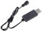 Nawwgy Câble de charge USB Chargeur de batterie Ni-Cd Ni-MH Pack SM-2P Adaptateur de prise 4,8 V 250 mA Sortie pour Jouets Voiture ABS Noir