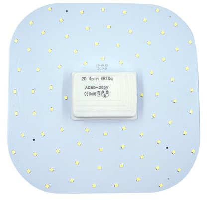 Wenscha 28w 4 Pin Bathroom Light Bulb 2D GR10Q Warm White 3000K Substitute 25W Bathroom Bulb DD Butterfly 4p Bulbs (Not Dimmable)