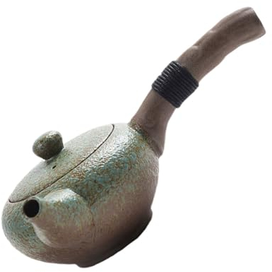 LeGDOr 1 pc Service à thé à Long Manche Théière Kung Fu Machine à thé en céramique Bouilloire en Porcelaine Mino Ware Théière Distributeur de Boissons Cadeaux Chinois Céramique Machine à thé en Vrac